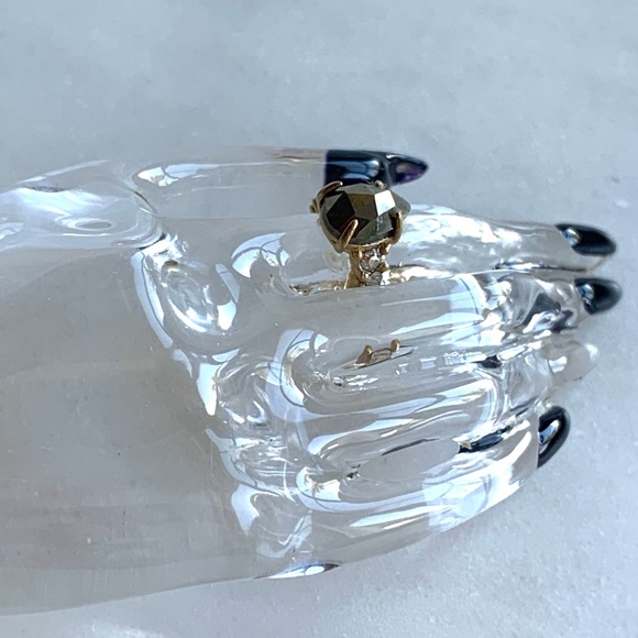 Alexis Bittar Coveteur Huge Hand Lucite pearls Gemstones One Statement Earring - Picture 10 of 16